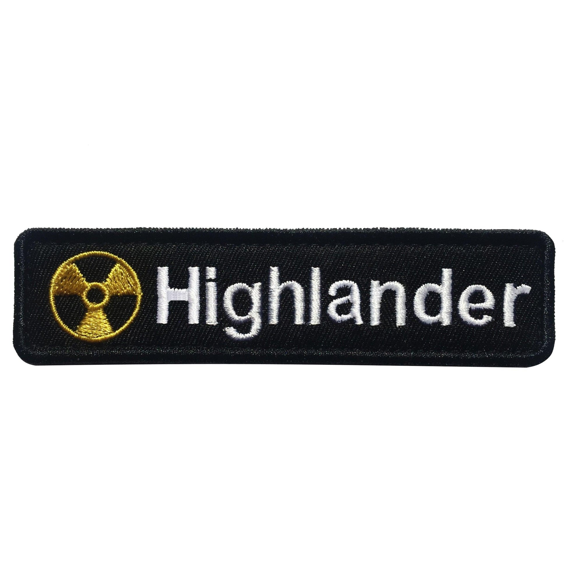 Patch brodé personnalisé Airsoft avec signe radioactif jaune patch militaire patch tactique brodé personnalisable patch highlander Airsoft