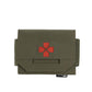 Poche medic micro trauma kit MOLLE TOPTACPRO avec croix rouge médicale RG ranger green vert foncé trousse de secours militaire gendarme policier Airsoft