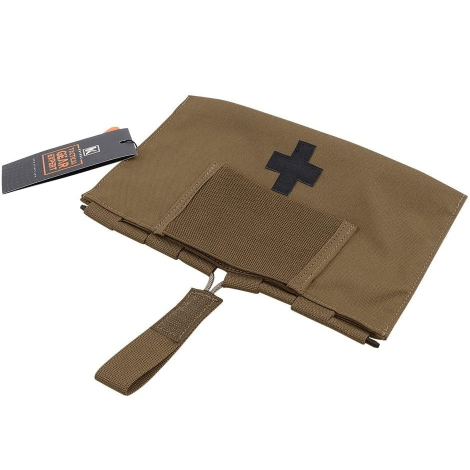 Pochette médical CB IFAK utilitaire medic pouch de combat militaire ouverture rapide tactique cordura marron Airsoft