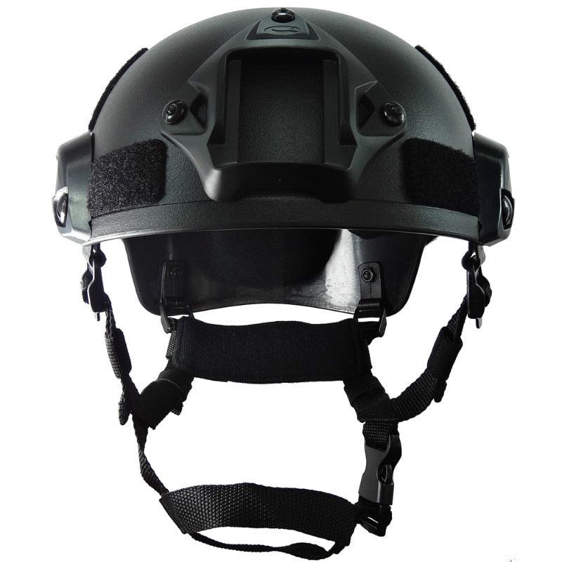 Casque MICH 2001 Airsoft noir onetigris balistique équipement fast fma protection tactique militaire Airsoft casque Noir populaire non balistique avec Velcro homme femme avec rail et support NVG Airsoft helmet
