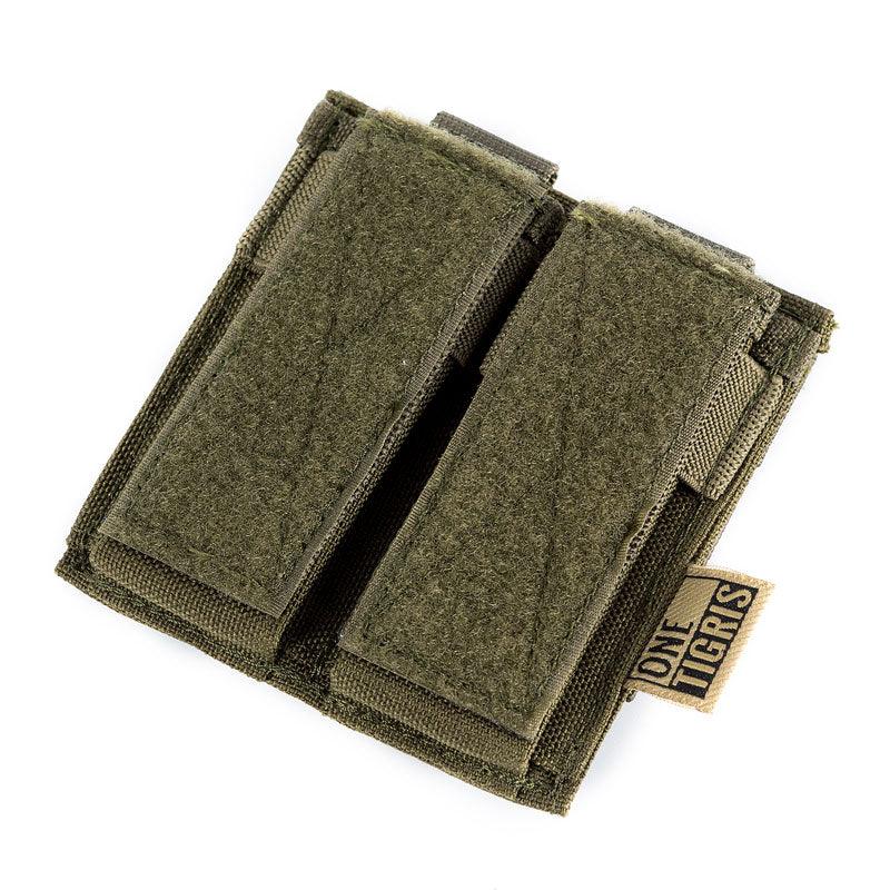 Porte chargeur molle RG vert foncé double compartiments 9mm pistol pistolet gun glock double molle onetigris Airsoft