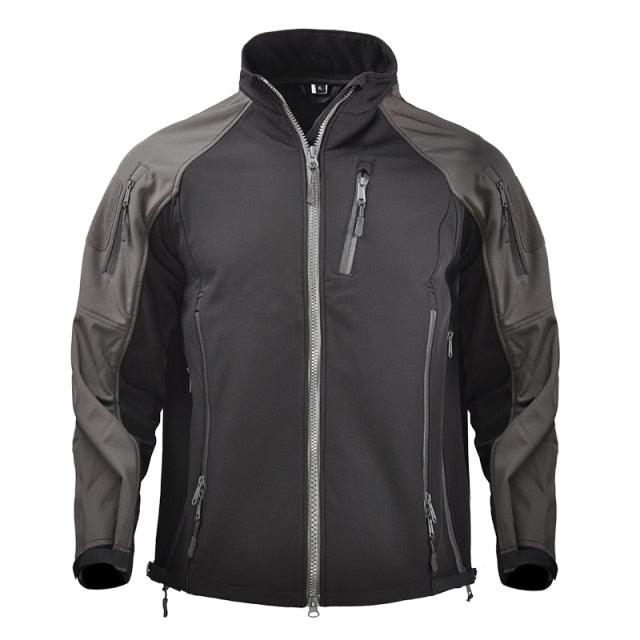 Veste de combat SoftShell militaire tactique veste avec poches zip zippées noir gris unisexe vêtement taille XS S M L XL XXL pour l'Airsoft