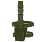 Holster de cuisse ajustable universel droitier AG army green vert foncé Mgflashforce pour jambe holster Nylon tissu boucles attaches pour réplique de poing Airsoft