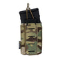 Porte chargeur 5.56 avec chargeur 9mm tactique militaire porte chargeurs MC multicam camouflage camo tissus MOLLE découpe laser porte chargeur avec élastique de rétention pour chargeur réplique arme Airsoft