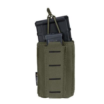 Porte chargeur 5.56 avec chargeur 9mm tactique militaire porte chargeurs RG army green vert foncé tissus MOLLE découpe laser porte chargeur avec élastique de rétention pour chargeur réplique arme Airsoft