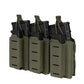 Porte chargeur triple 5.56 avec triple 9mm porte chargeurs RG green army vert foncé tissus MOLLE découpe laser porte chargeur avec élastique de rétention pour chargeur réplique arme Airsoft