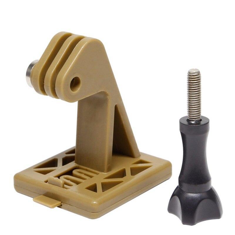 Support de caméra pour casque militaire support pour caméra embraquée GoPro inclinable pour filmer CB marron foncé Airsoft