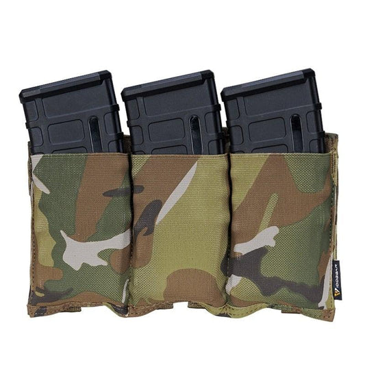 Porte chargeur triple 5.56 MC MOLLE multicam camouflage camo tactique militaire porte chargeur tissus Nylon pour magazines chargeurs de réplique Airsoft