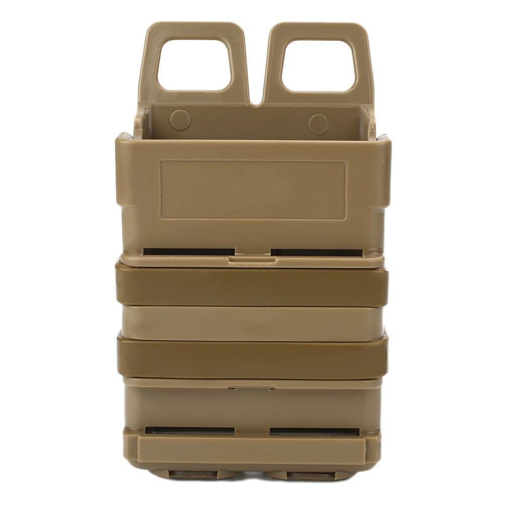 Porte chargeur rigide 5.56 ABS poche chargeur plastique TAN Marron foncé pour MOLLE et P.A.L.S tactique militaire pour réplique Airsoft