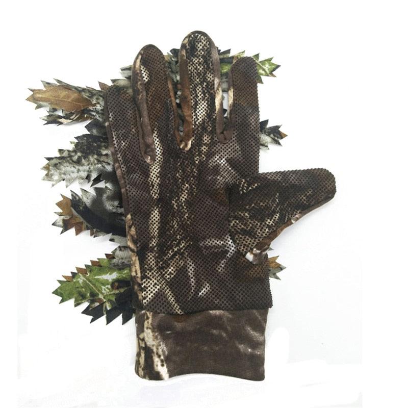 Paire de gants camouflage 3D Airsoft gants camouflage réaliste 3 dimensions forêt pour sniper ghillie gants léger Airsoft